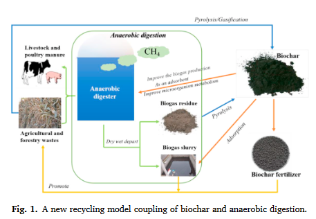 Coupling biochar with anaerobic digestion in a circular economy perspective: A promising way to promote sustainable energy, environment and agriculture development in China-image