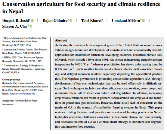 Conservation agriculture for food security and climate resilience in Nepal-image