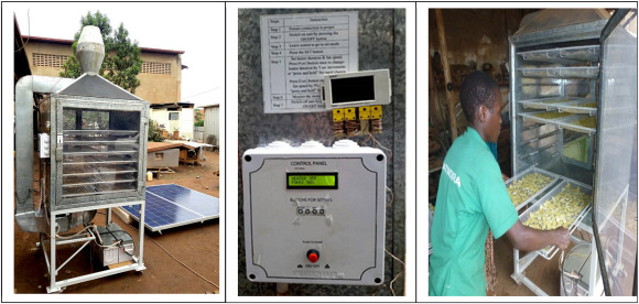 Droogprestaties en economische analyse van nieuwe hybride passieve en actieve zonnedrogers voor het drogen van fruit in Oost-Afrika-image