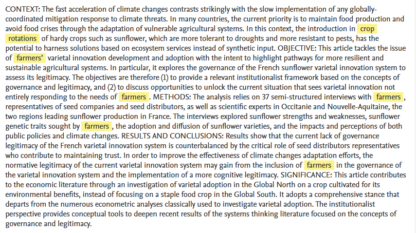 ¿El líder, el guardián y el seguidor? Una perspectiva legitimadora de la gobernanza de los sistemas de innovación varietal para la adaptación al cambio climático. El caso de los híbridos de girasol en Francia-image