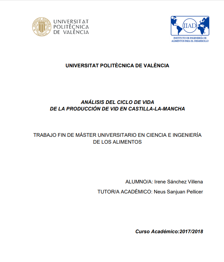 LIFE CYCLE ANALYSIS OF GRAPE PRODUCTION IN CASTILLA-LA-MANCHA-image