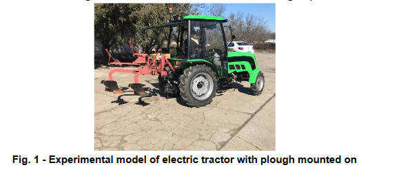 Small power electric tractor performance during ploughing works-image