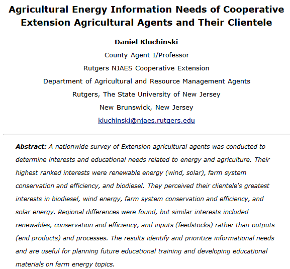 Potrzeby informacyjne doradców rolniczych i ich klientów dotyczące energii w rolnictwie-image
