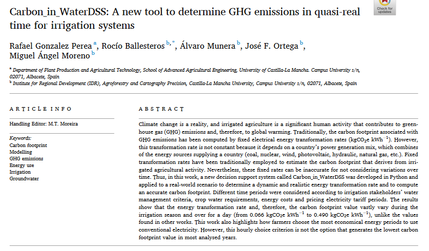 Carbon_in_WaterDSS: un nuovo strumento per determinare le emissioni di GHG in tempo quasi reale per i sistemi di irrigazione-image