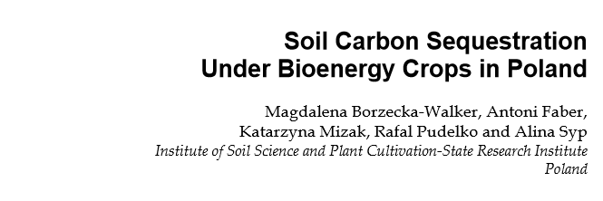 Soil Carbon Sequestration under Bioenergy Crops in Poland-image