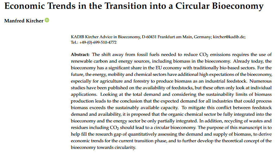 Economic Trends in the Transition into a Circular Bioeconomy-image