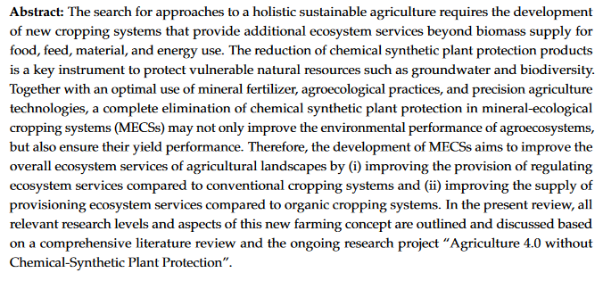 Mineral-ecological cropping systems—a new  approach to improve ecosystem services by farming without chemical synthetic plant protection-image